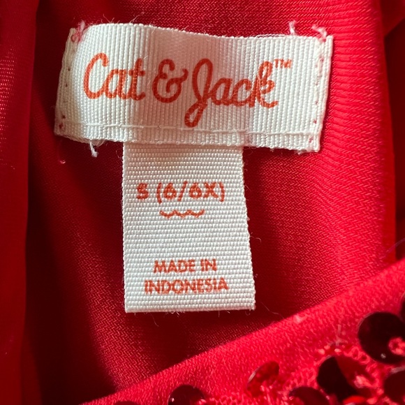 Girls 6/6x Cat & Jack red sequin dress - Picture 3 of 3